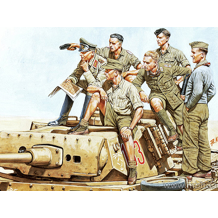 MASTER BOX 1/35 figure  “Rommel and German Tank Crew, DAK, WW II era”